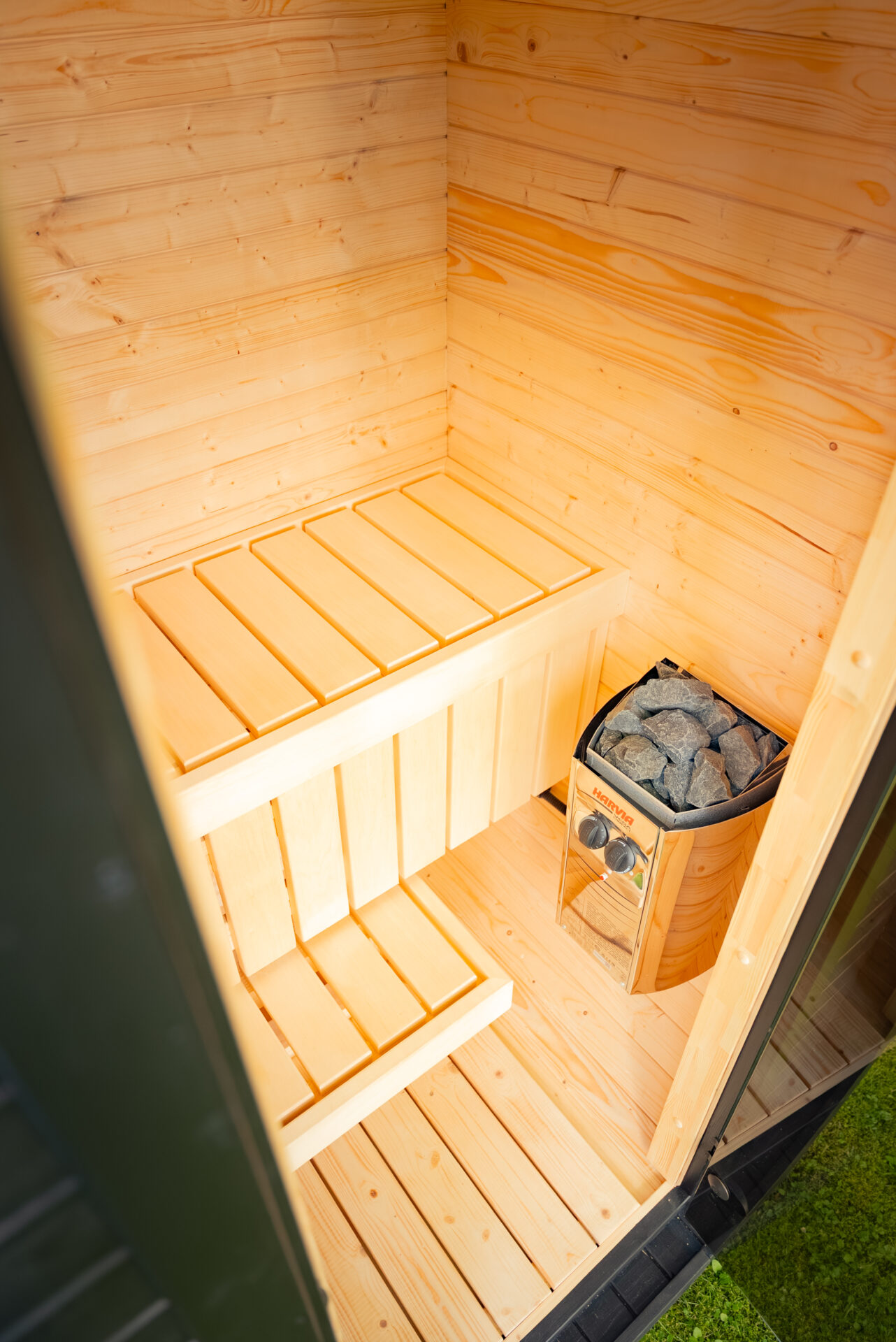 ULA Micro sauna by Celsium inviting a calm outdoor wellness moment