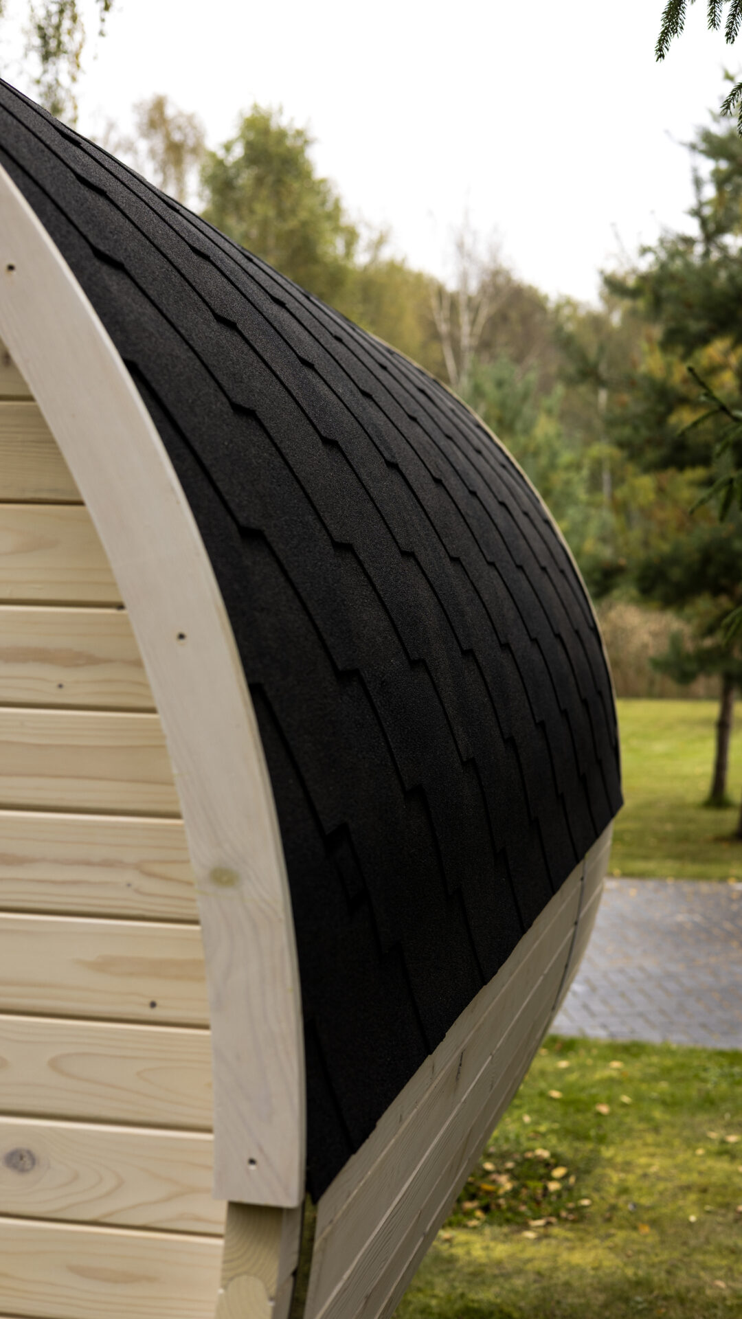 Joris sauna by Celsium placed within a quiet forest setting