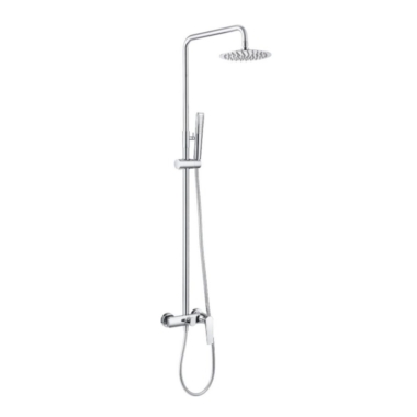 Brushed stainless steel shower