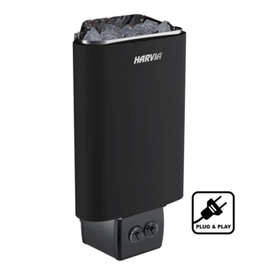 Electric heater Harvia Delta D36 3.6 kW black plug & play