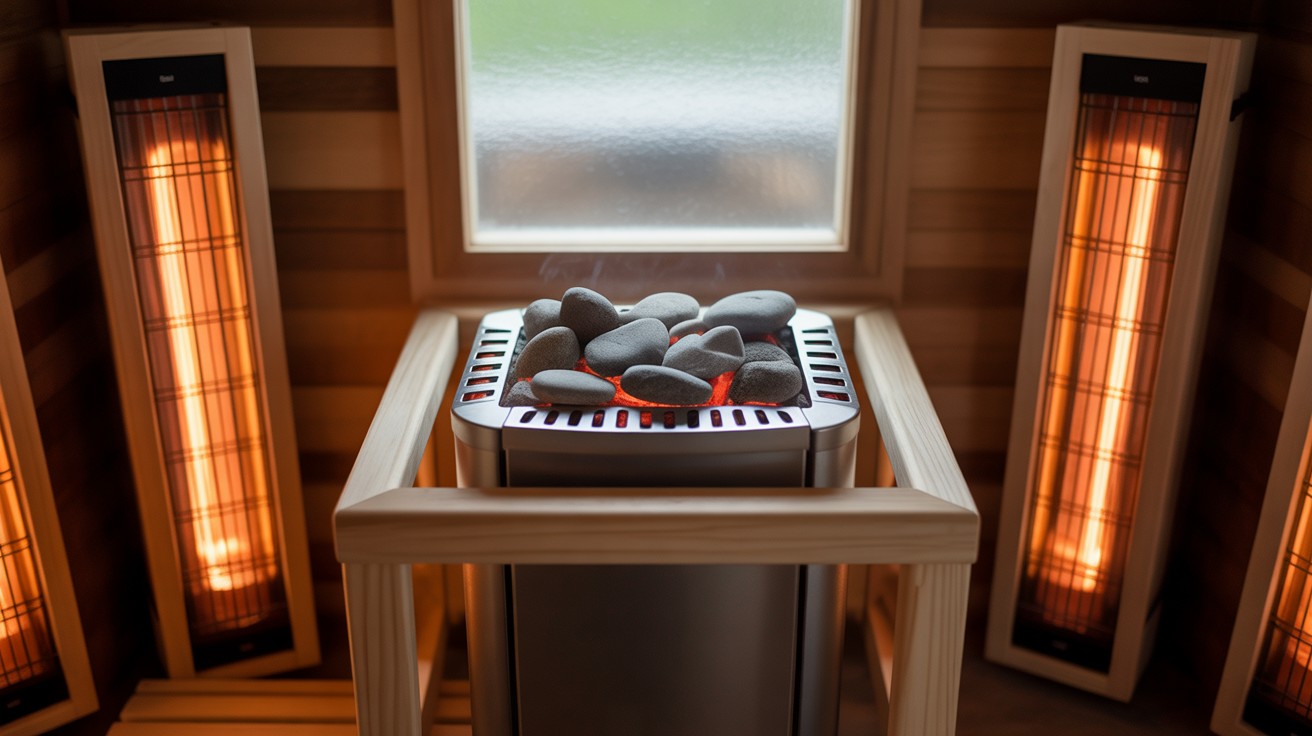 Hybrid sauna interior